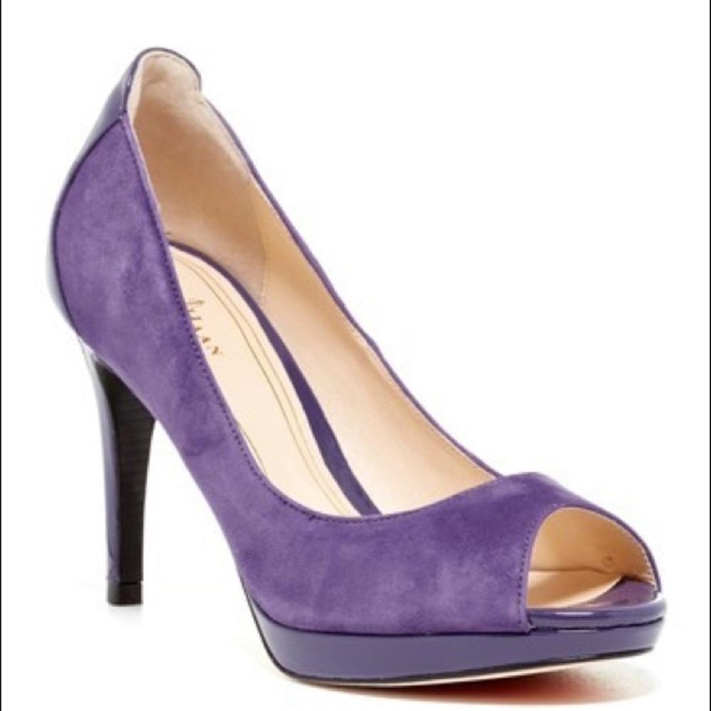 NWT Cole Haan Chelsea peep toe ultraviolet pumps